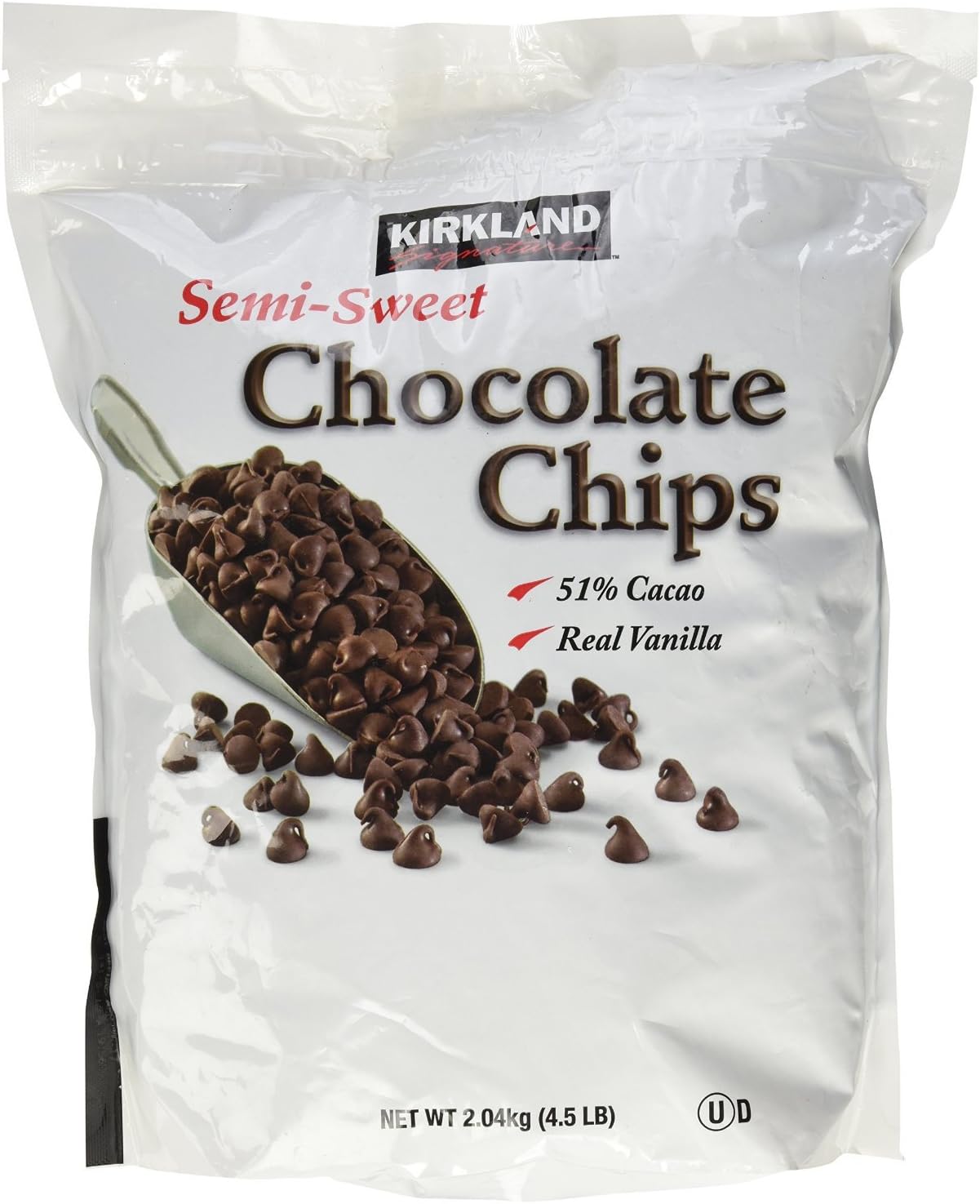 Kirkland Semi Sweet Chocolate Chips 1 x 2.04kg