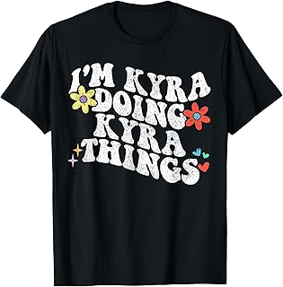 Retro Groovy Im Kyra Doing Kyra Things Funny Mother's Day T-Shirt