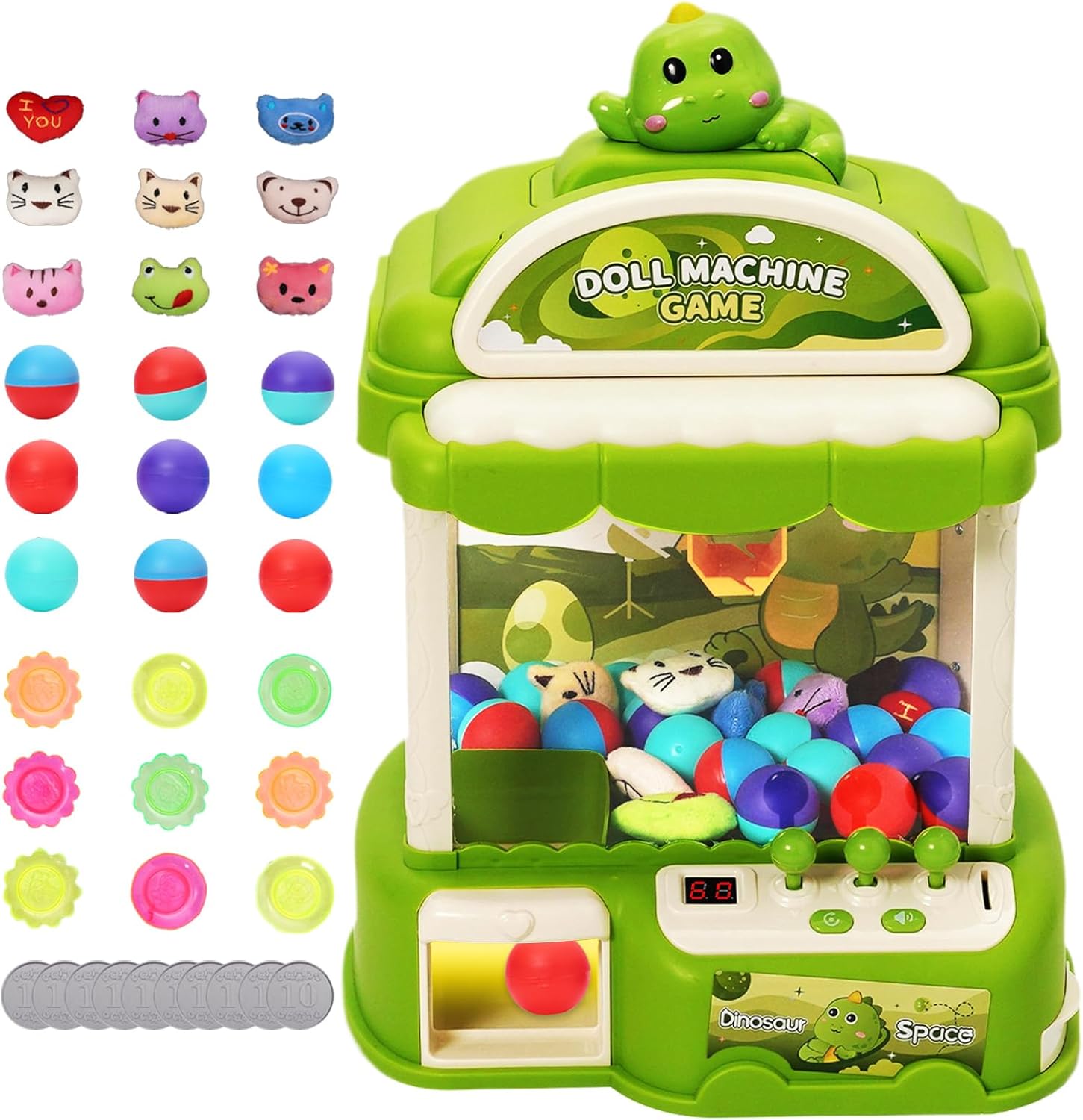 Large Claw Machine for Kids with Sound and Light,Arcade Game,Timing Competition Mode,Sweet Dispenser with Play Coins,Candy/Vending Machine Toys,Egg Twist Toy,Gift for Girls Boys 3 4 5 6 Years Old