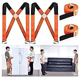 Moving Straps, Lifting Straps with Thickened Sponge Pads, Adjustable 2-Person Shoulder Lifting and Moving System Safely Easily for Moving Furniture, Appliances, Mattresses, Heavy Objects up to 800lbs