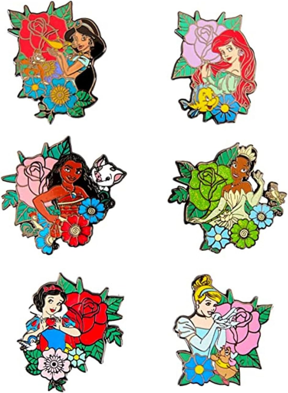 Loungefly - Disney - Princess - Blind Enamel Pin Purchase - Disney Princesses Enamel Pins - Cute Collectable Novelty Brooch - for Backpacks & Bags - Gift Idea - Official Merchandise