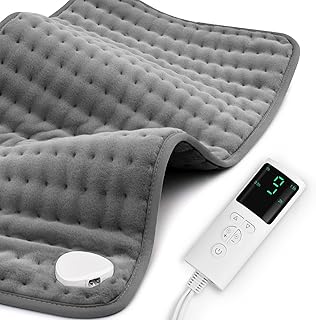 Heating Pad for Back Pain Relief & Cramps 17"x33" Large, Moist Dry Heat Options, Electric Heating Pads for Neck and Shoulder, 9 Heat Settings, Auto Shut Off, Machine Washable, Gifts for Women