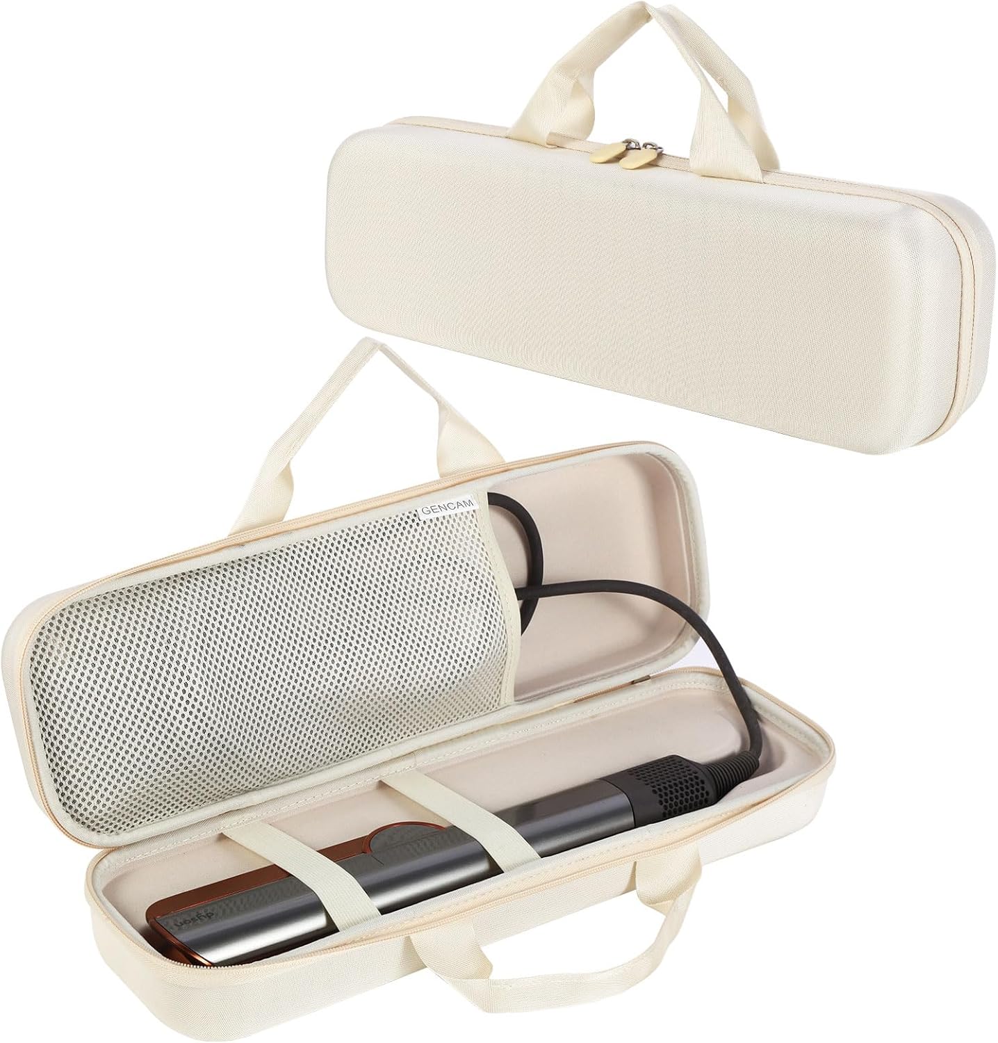 GENCAM Carrying Case for Dyson Airstrait, Airstrait HT01 Case Compatible with Dyson, Portable Travel Bag for Straightener HT01(Beige)