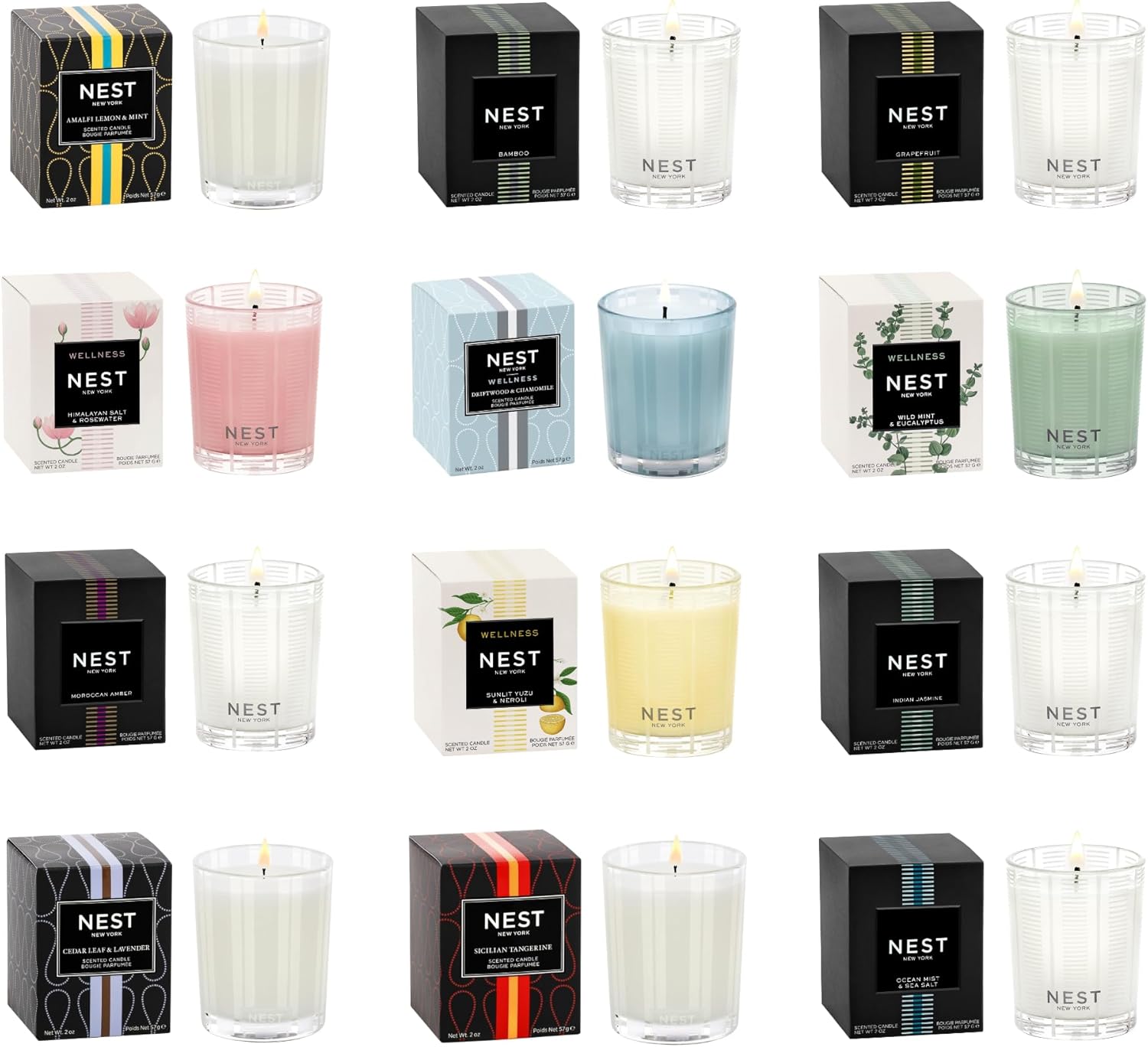 NEST New York Votive Candle Discovery Set - Includes 12 Scented Candles - 2 oz Each