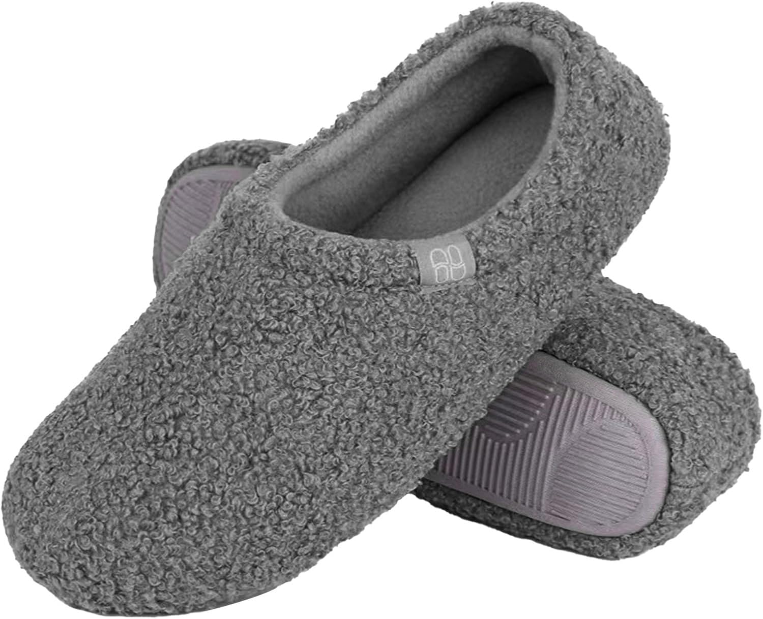 Women's Warm Faux Wool Memory Foam Full Slippers Women's Teddy Fleece Slippers with Closed Heel for Indoor Slippers Women's Winter Warm Slippers Memory Foam Soft Plush