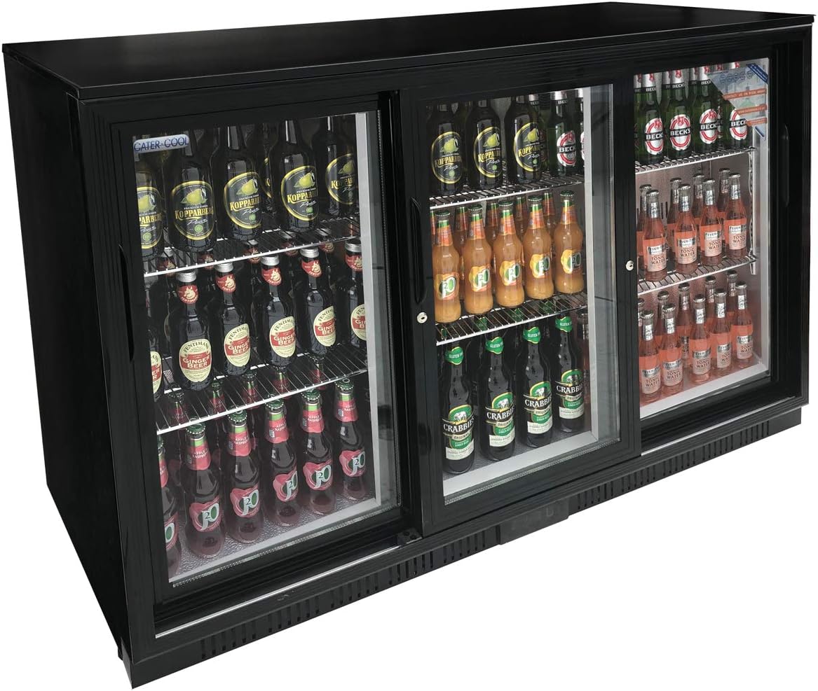 Cater-Cool Triple Sliding Door Bottle Cooler with LED Lighting CK1303LED (UK Mainland Del Only)
