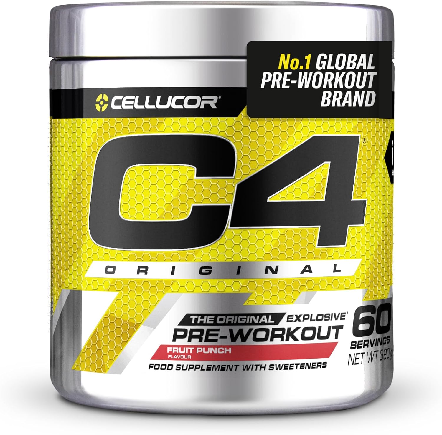 C4 Original Beta Alanine Sports Nutrition Bulk Pre Workout Powder for Men & Women | Best Pre-Workout Energy Drink Supplements | Creatine Monohydrate | Fruit Punch | 60 Servings