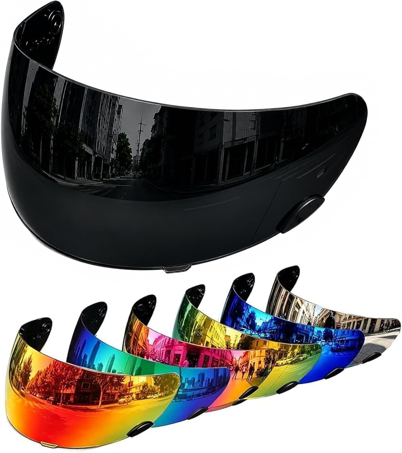 PSLER Shatterproof Helmet Visor for Bell Qualifier & Qualifier DLX,Black