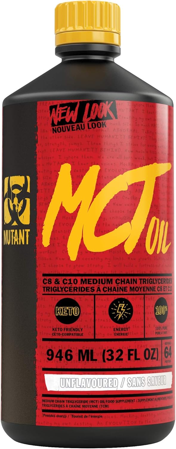MUTANT MCT Oil | 100% Pure C8 & C10 MCTs from Coconut Oil | Keto-Friendly Fuel | Zero Carbs | Unflavoured | 946 ml (192 Servings)
