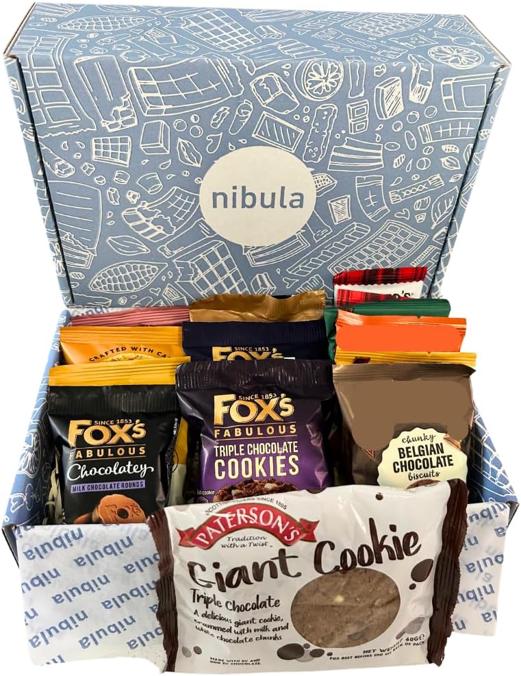 Luxury Biscuit Gift Hamper | Nibula Treats | Includes Borders Biscuits, Shortbread Biscuits, Chocolate Biscuits, and many more | Ideal For Teachers Gifts