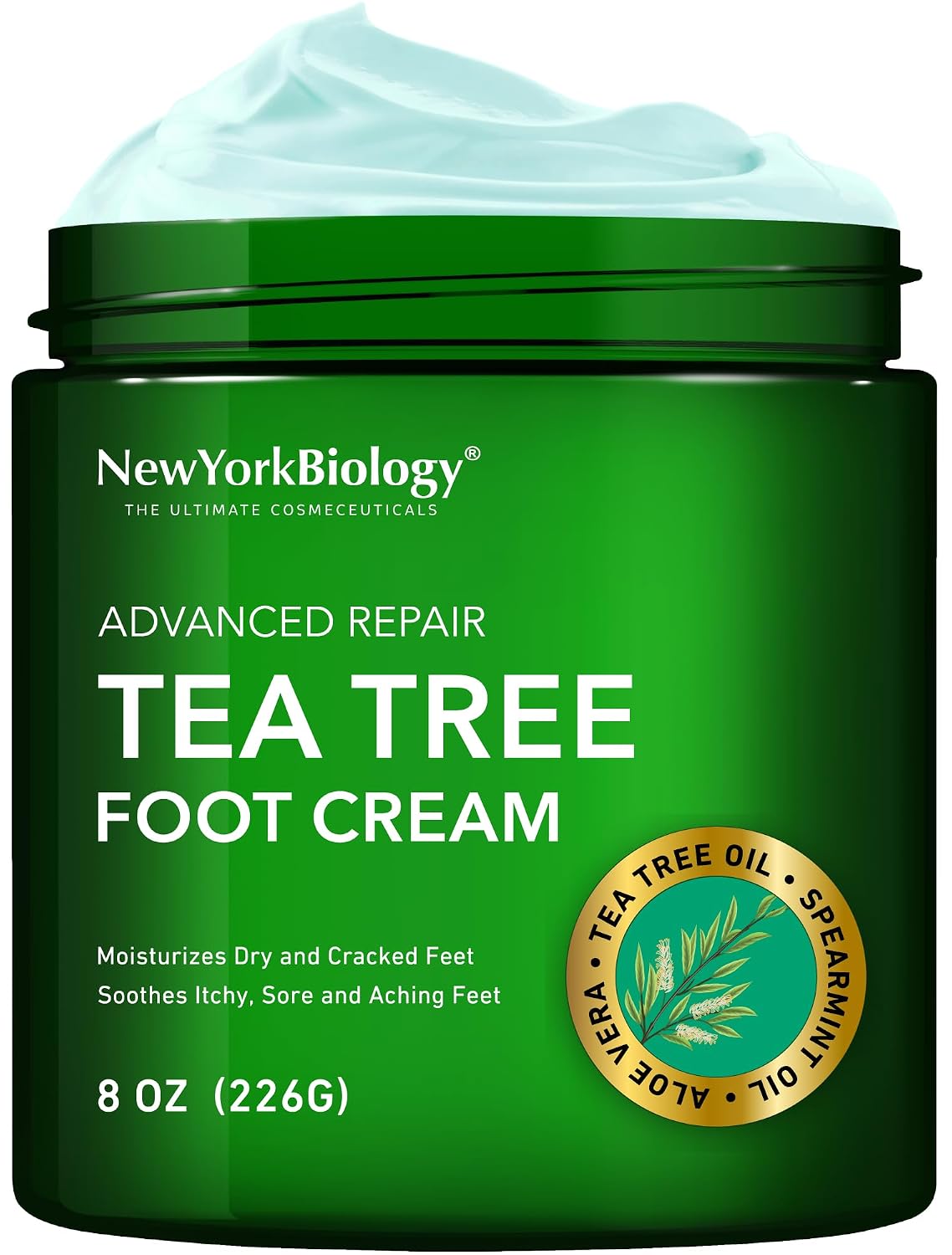 New York Biology Tea Tree Oil Foot Cream - 8 oz