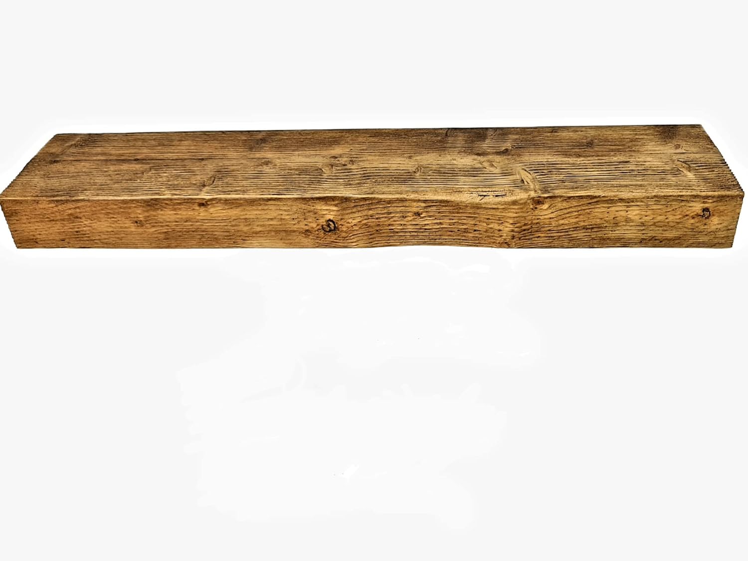 Rustic Mantle Piece Shelf Beam Solid Wood Fireplace Chunky Wooden Floating Shelf | Handmade to Order | 8 Colours | 18 Size Options