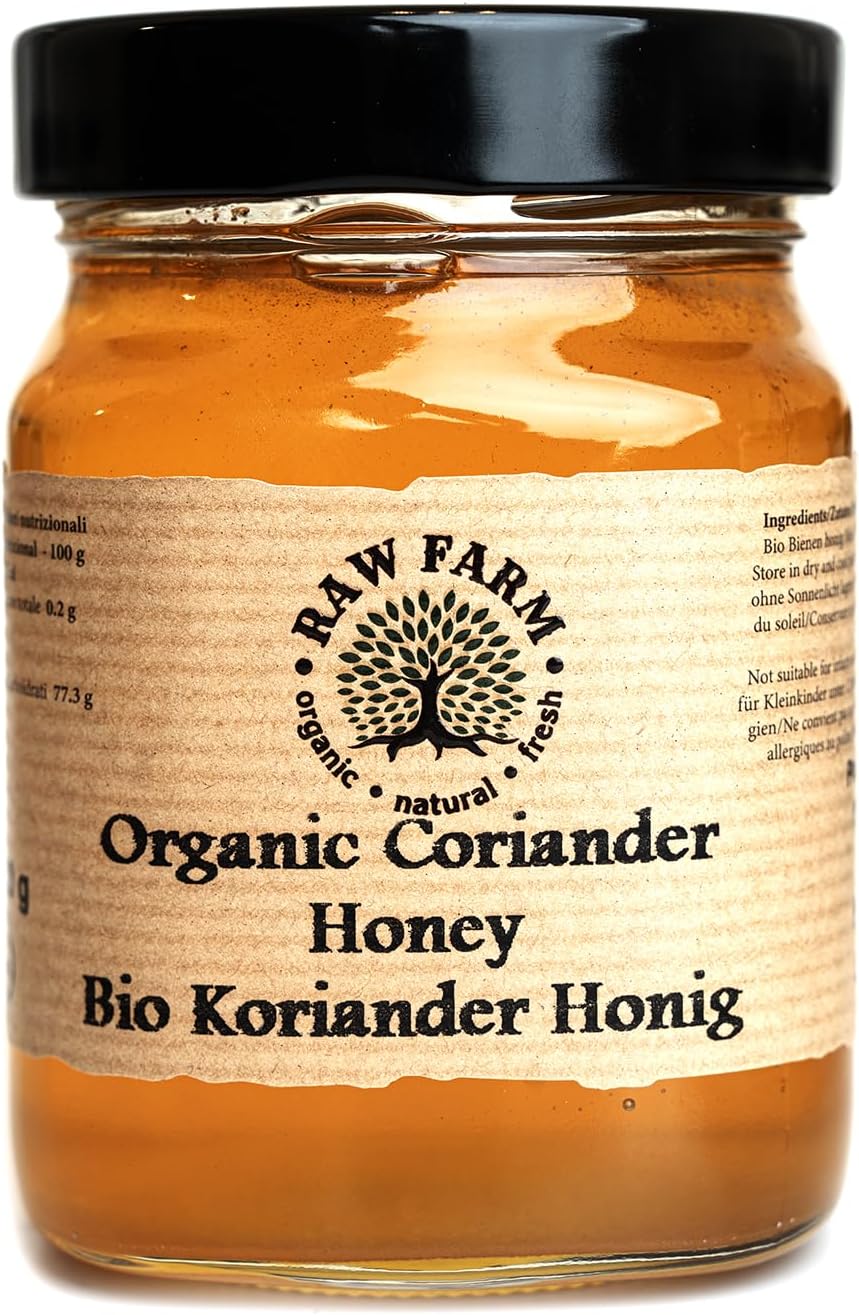 450 g Organic Raw Coriander Bee Honey