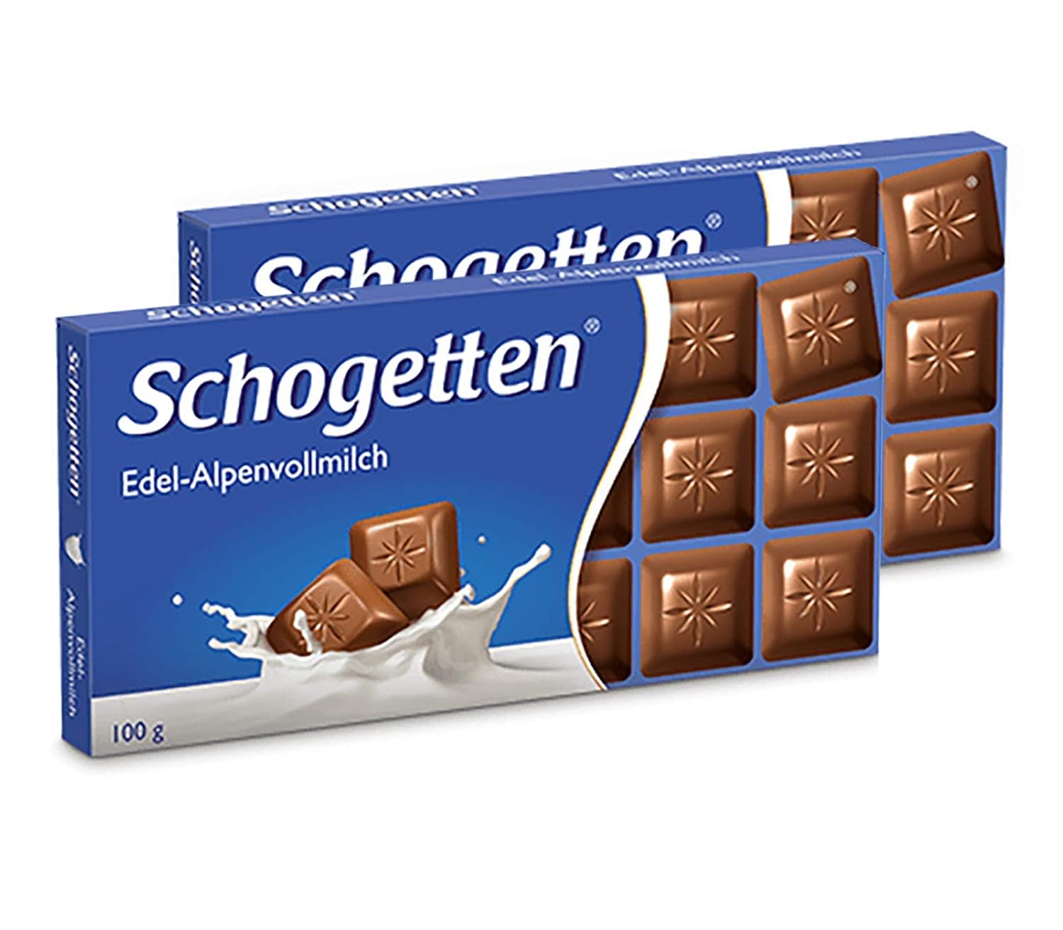 Schogetten Alpine Milk Chocolate Bar Candy Original German Chocolate 100g/3.52oz (Pack of 2)