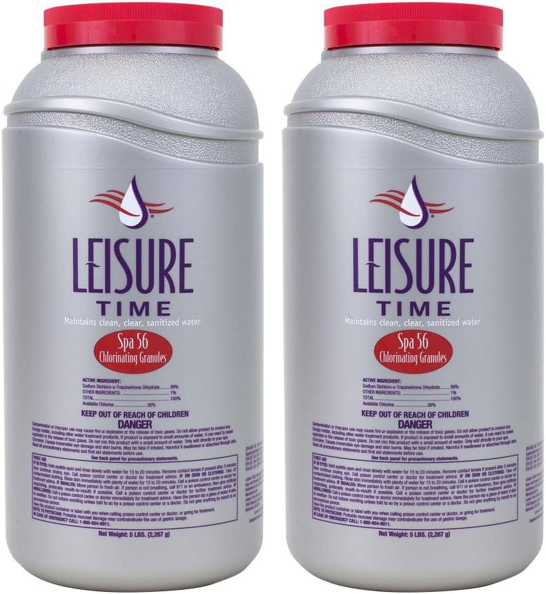 Leisure Time E5-02BX Spa 56 Chlorinating Granules, 5-Pounds, 2-Pack