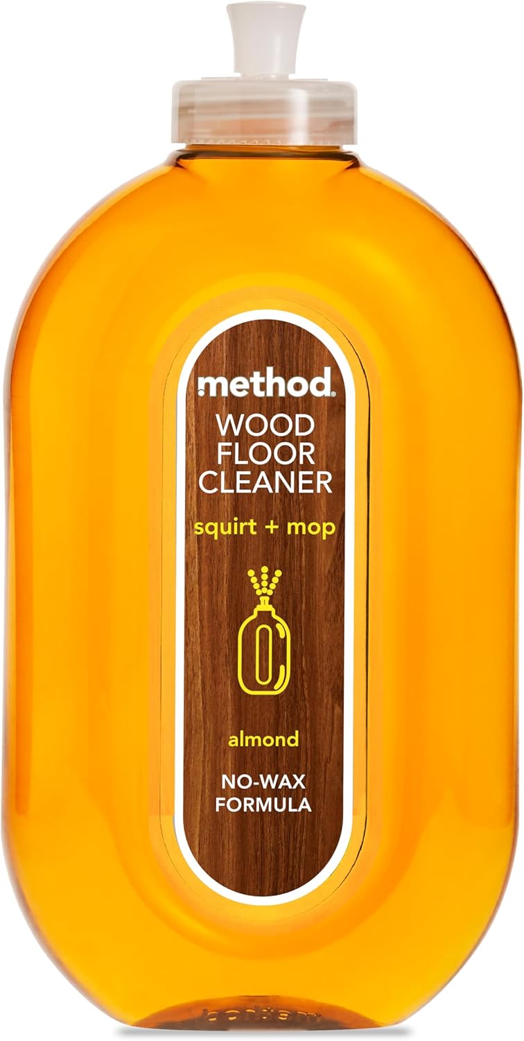 Method Wood Floor Cleaner, Moisturising Oil, Surface Spray, Gently Cleans and Shines, Almond Natural Scent, Pack of 1, 739 ml