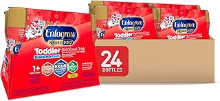 Enfagrow PREMIUM Toddler Nutritional Drink, Made with Real Milk, Brain-Building Omega-3 DHA, Nutrients for Growth & Immune Support, Non-GMO, Ready to Use, 8 fl Oz (24 Bottles)