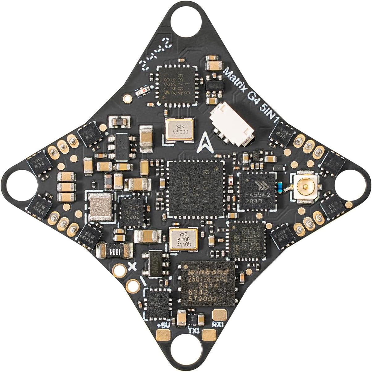 BETAFPV Matrix 1S Brushless Flight Controller, Highly Integrated 5IN1 FC Built-in Serial ELRS RX/VTX, with 1.0mm Thick Board, JST1.25 Pin for 1S FPV Racing Whoop Drone Quad like Meteor65/75 Pro