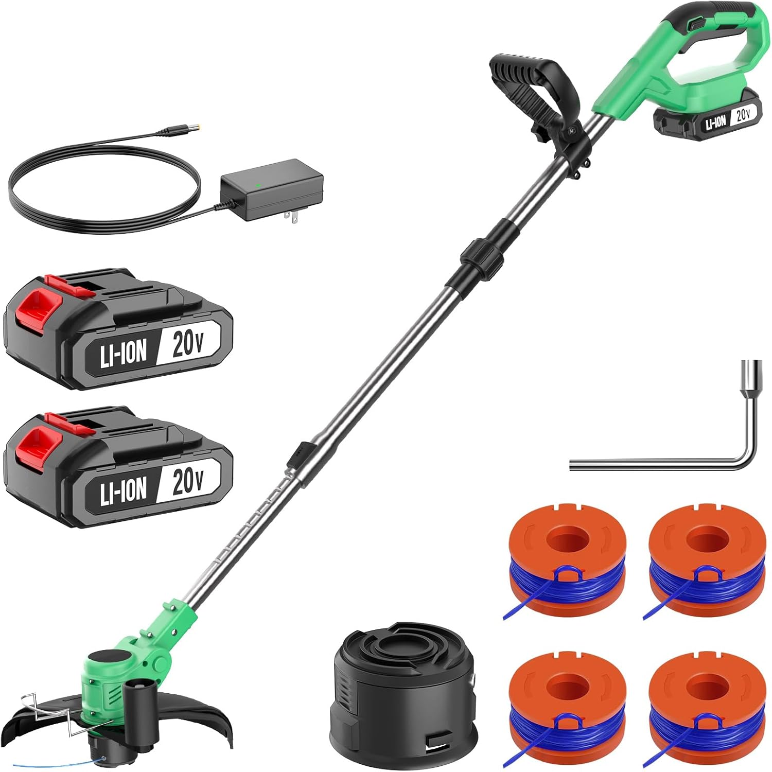 Cordless Weed Wacker String Trimmer Compatible with Battery Grass Trimmer, Electric Weed Eater, Edger Trimmer Mower, String Trimmers for Lawn Garden Pruning
