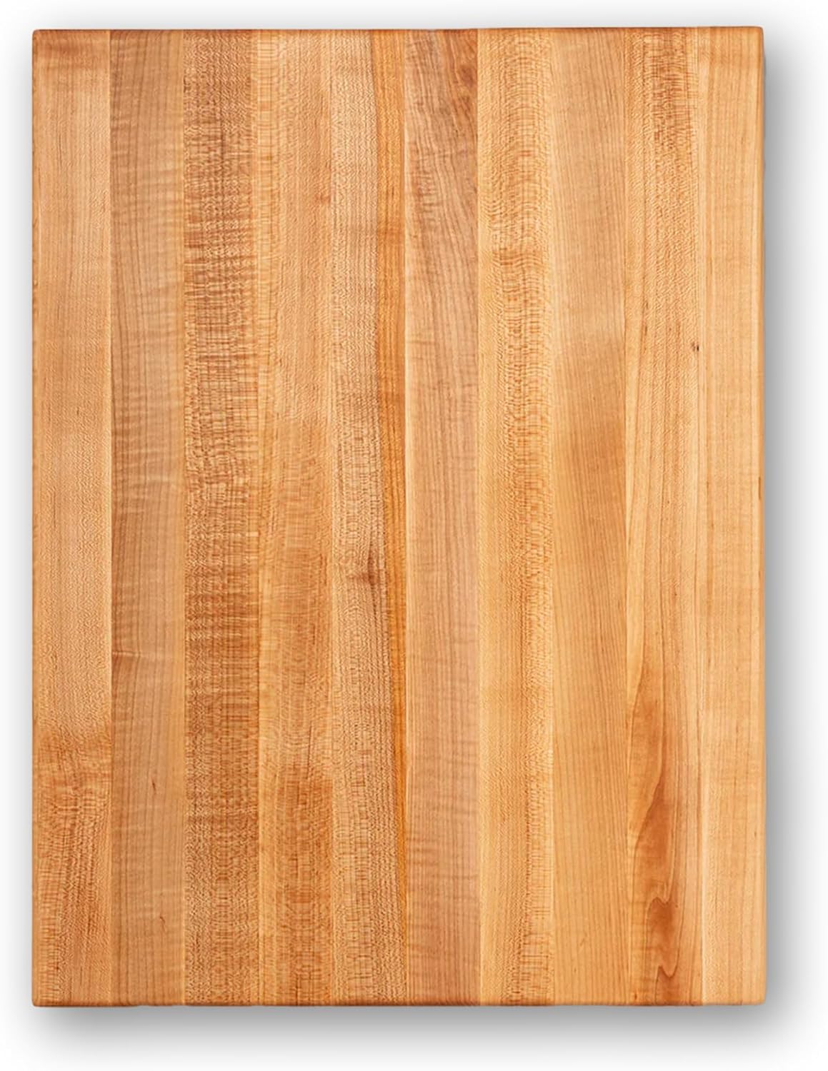John Boos Platinum Commercial Series Rectangular Wooden Maple Cutting Board 24”x18” – 1.75” Thick, 21-lb Reversible Butcher Block with 1/4” Radius Edges, Edge-Grain & Finger Grips – Made in the USA