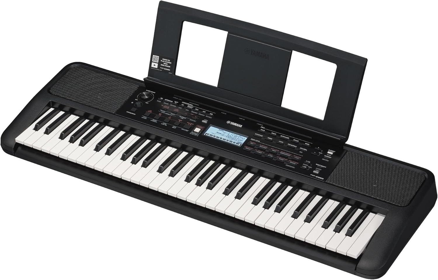 Yamaha PSR-E383 Portable Keyboard for Beginners, 650 Authentic Instrument Voices and Touch-Sensitive Keys with 48-Note Polyphony, Includes 2 Online Lessons with Yamaha Music School Teacher