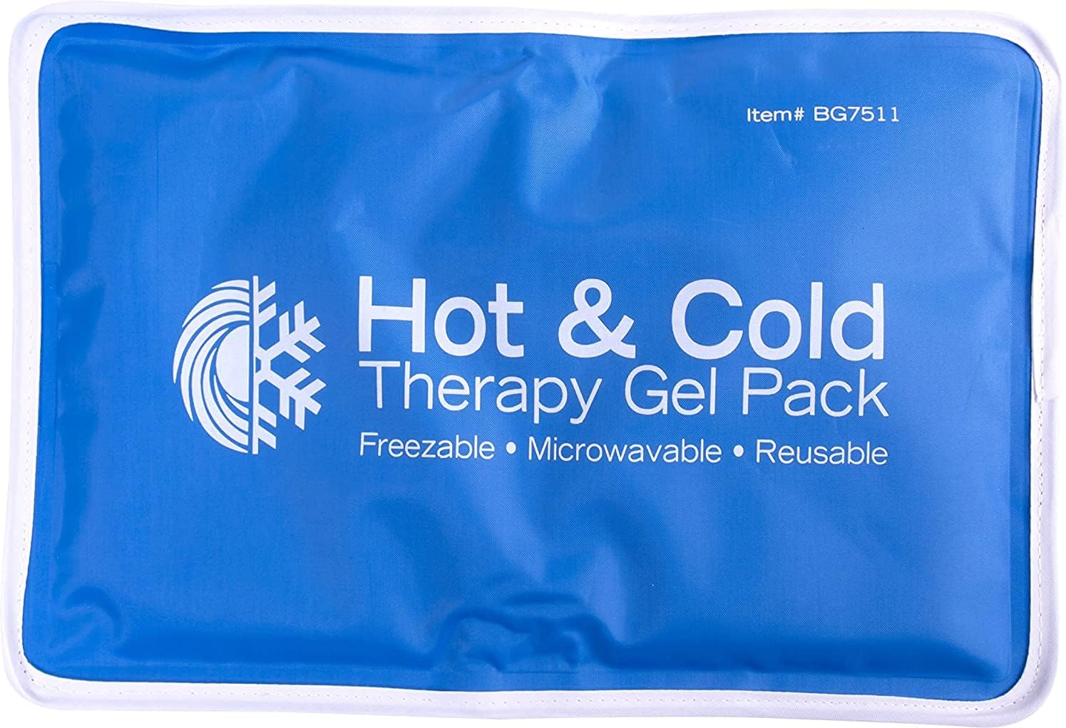 Roscoe Reusable Hot and Cold Pack – Pack for Knee, Shoulder, Back, Injuries - Microwave Heating Pad, 7.5 x 11 Inches, Blue