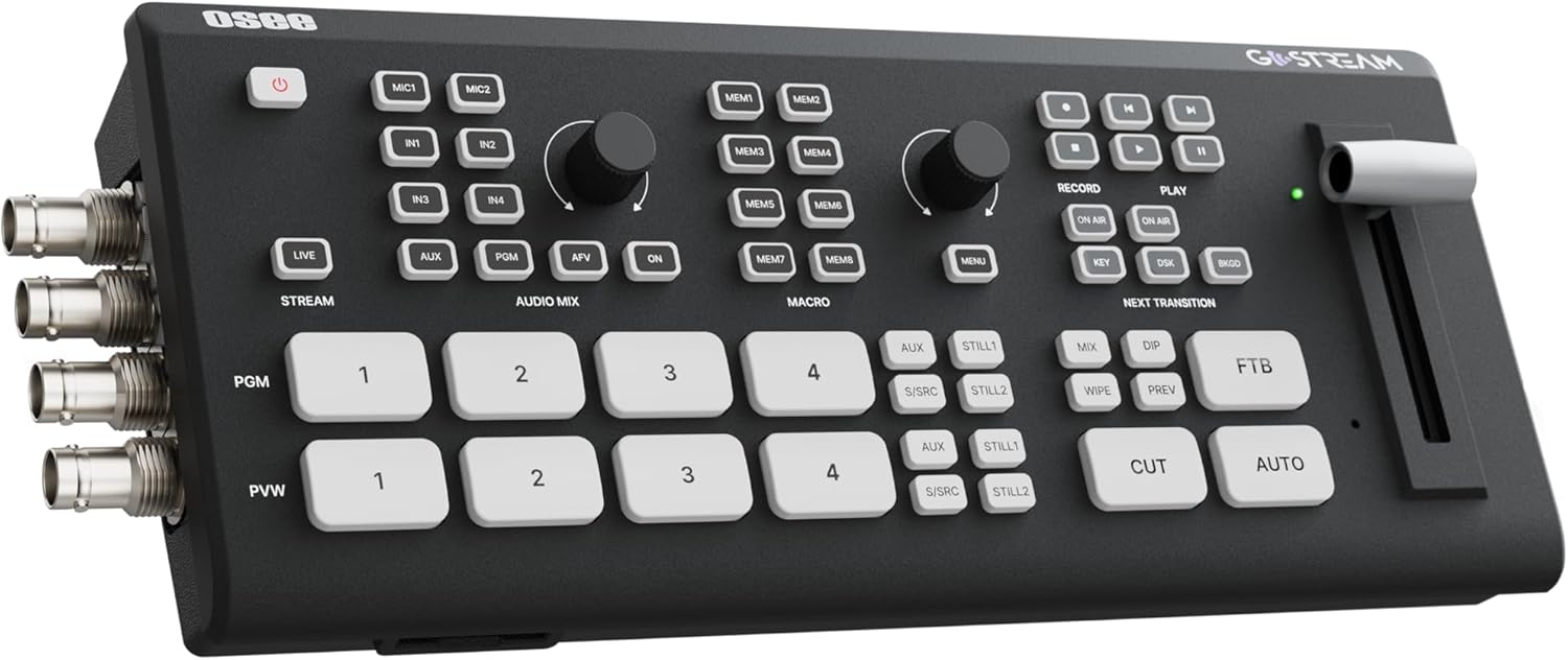 osee GoStream Duet Multiple Camera SDI and HDMI Live Stream Video Mixer Switcher with SD Record and NDI HX Supported