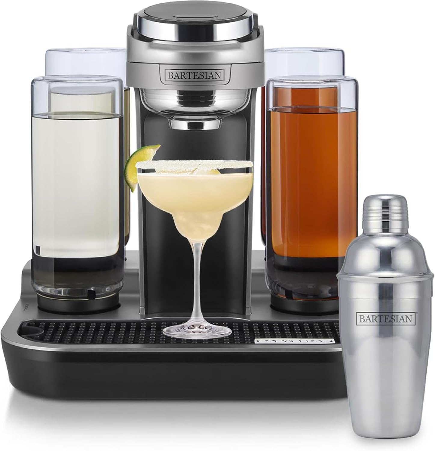 Bartesian Premier Commercial-Grade Cocktail Machine Bundle – Professional Drink Maker with 18oz Stainless Steel Cobbler Shaker – Lockable Spirit Storage, High-Capacity 1.5L Reservoir