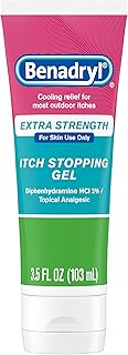 Benadryl Anti Itch Gel, Relief of Outdoor Itches Associated with Poison Ivy, Topical Analgesic, Cooling Relief, Diphenhydramine, 3.5 oz