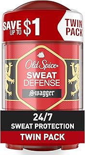 Old Spice Antiperspirant and Deodorant for Men, 24/7 Sweat and Odor Protection, Soft Solid, Swagger with Cedarwood Scent, 2.6 oz (Pack of 2)