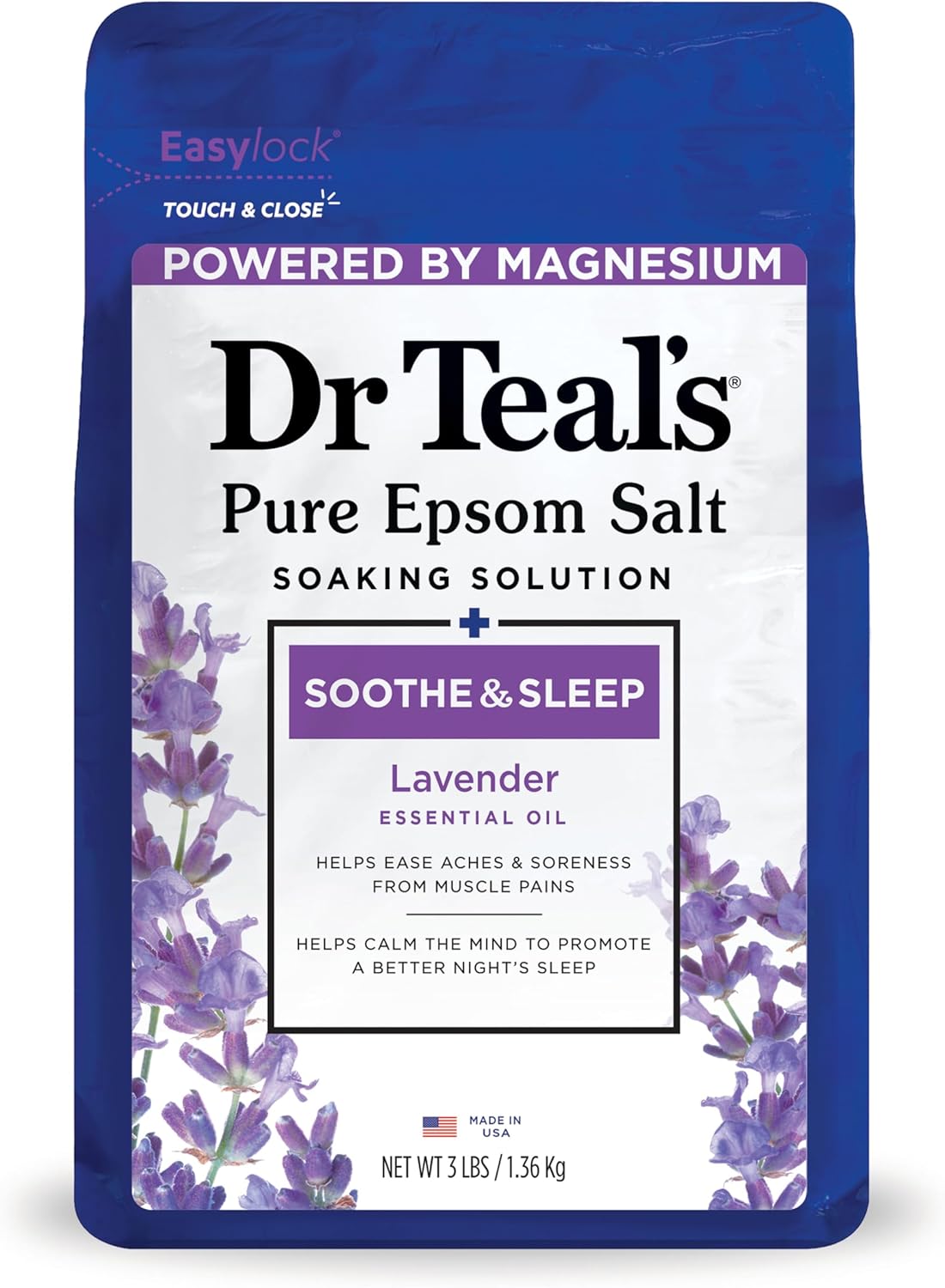 Dr Teal's Epsom Salts Lavender 3Lb 1.36Kg