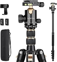 Tripod for Camera, Professional DSLR Tripod for Photography, Tall Camera Tripod Stand, Lightweight Heavy Duty Tripod for Spotting Scopes, Telescope and Binoculars, Compact Complete Tripod Units