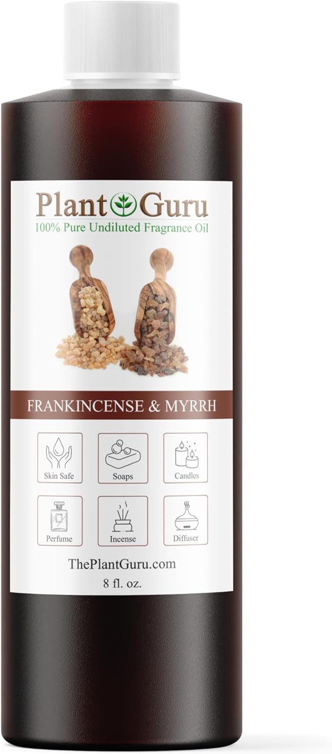 Frankincense and Myrrh Fragrance Oil, 8 fl. oz. - Scented Oil for DIY Soap Making, Candles, Bath Bombs, Aromatherapy, Diffusers