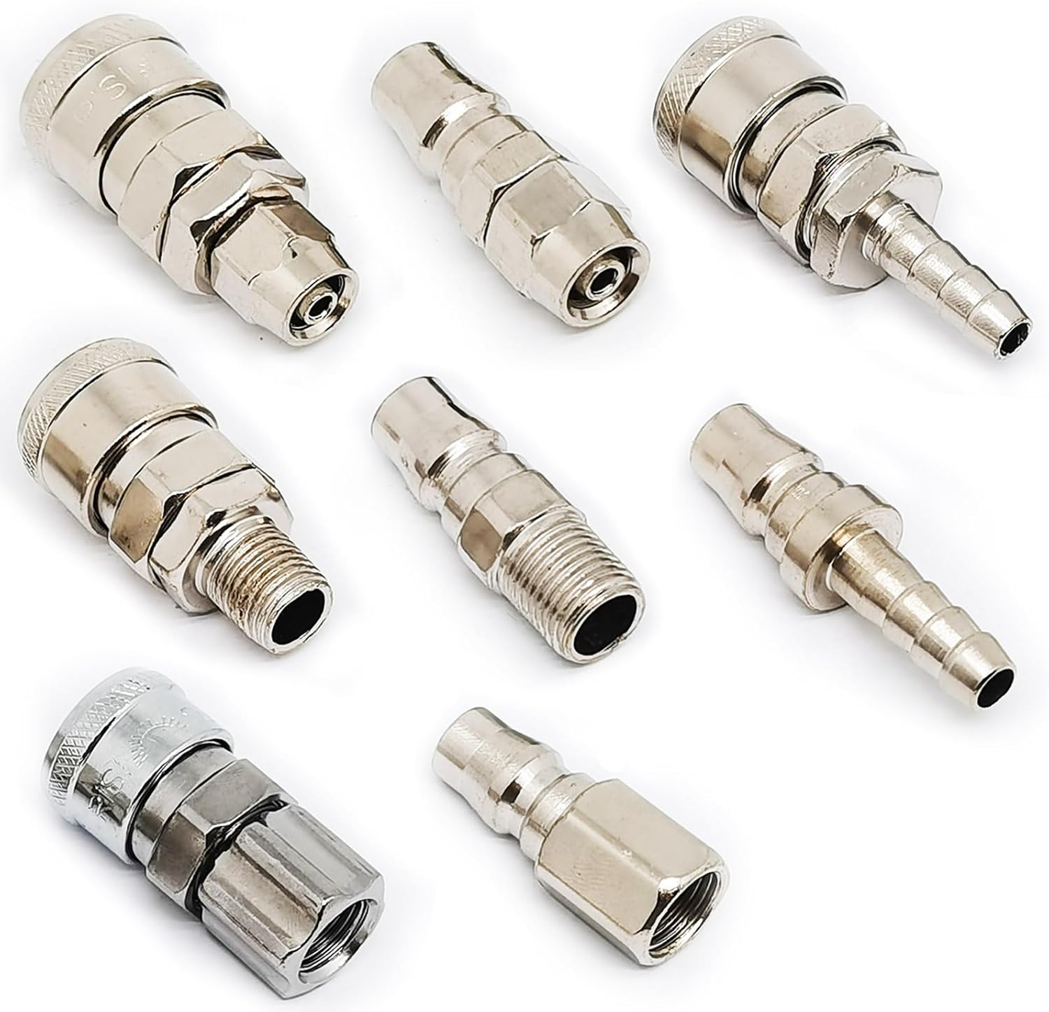 1Set Industrial Type C Air Compressor Pneumatic Connector-Air Coupler And Plug Kit-SF20+PF20(ID:13mm) & SM20+PM20(OD:13mm) & SH20+PH20(Insertion ID:8-9mm) & SP20+PP20(OD:8mm,ID:5-5.5mm)