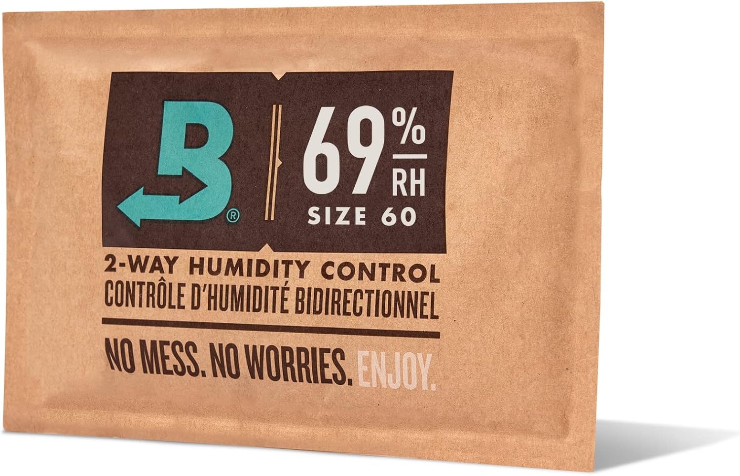 Boveda 69% Two-Way Humidity Control Packs for Storing Up to 25 Items – Size 60 – Single – Plastic & Wood Humidifier Boxes & Zip Lock Bags – Moisture Absorber – Humidifier Pack – Individually Wrapped