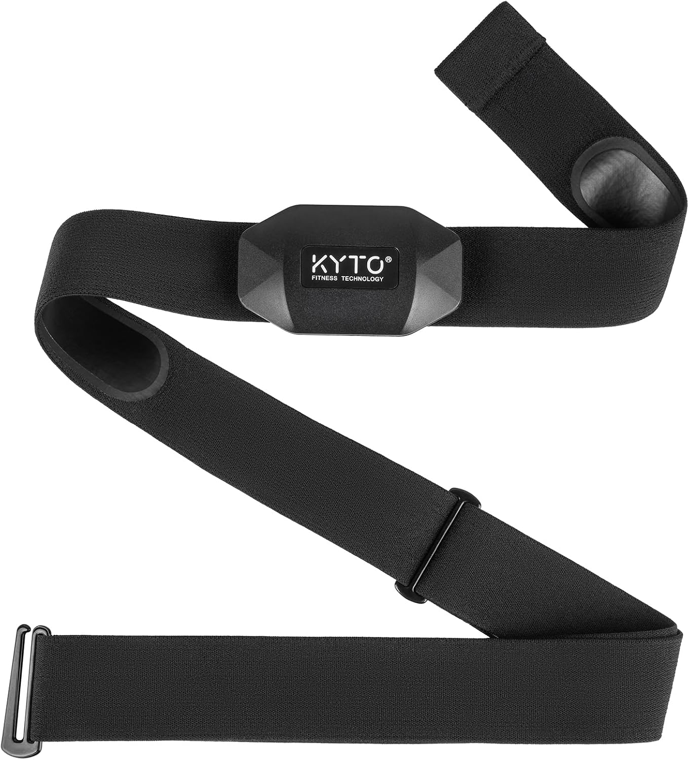 KYTO Heart Rate Monitor Chest Strap - ANT+ & Dual Bluetooth 4.0 HR Sensor, IP67 Water-Resistant, Compatible with Peloton, Zwift, Garmin, Precise HR Tracker for Running & Cycling
