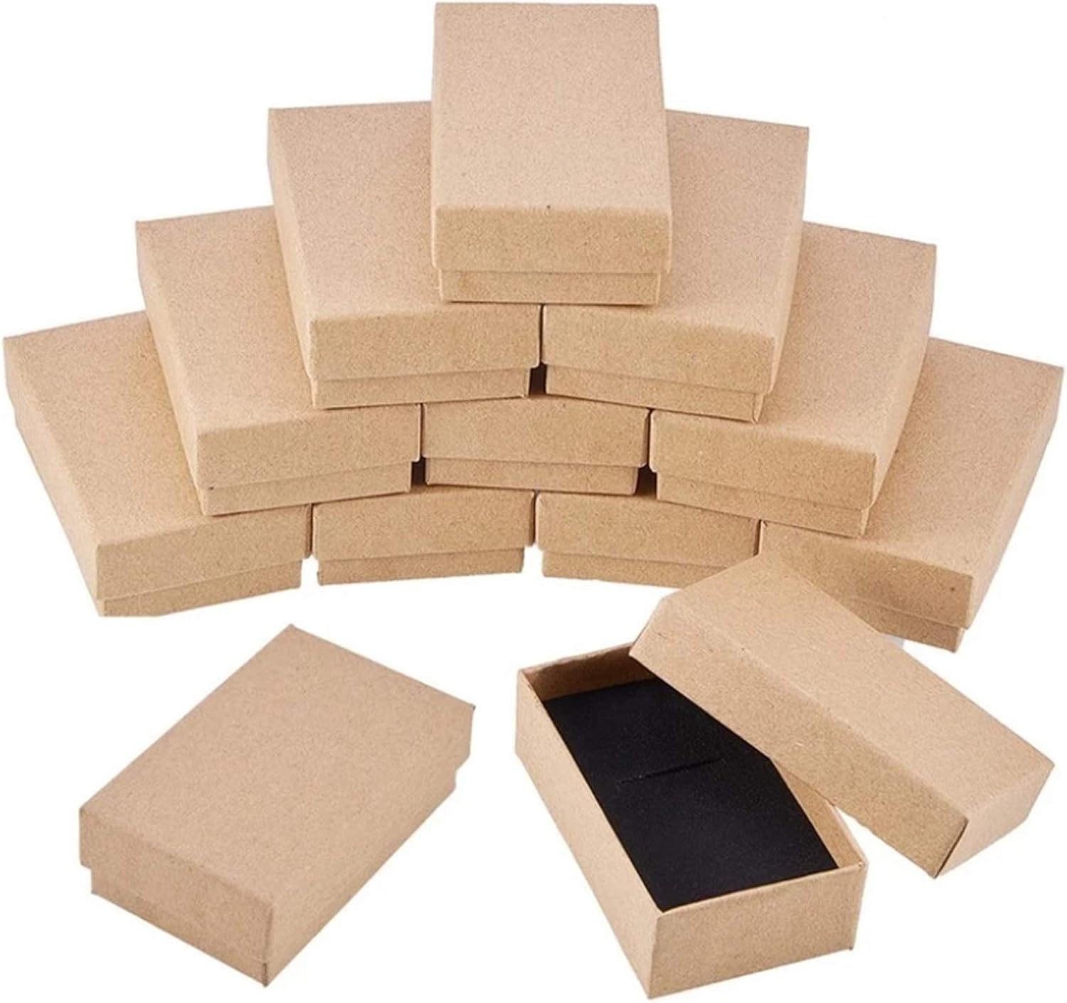 12 Pcs Kraft Boxes Jewellery Packaging Boxes Kraft Jewellery Boxes Packaging Craft Boxes Cardboard Jewelry Box Jewellery Boxes Cardboard for Anniversaries Weddings Party Festivals Birthdays 5x8x2.5cm