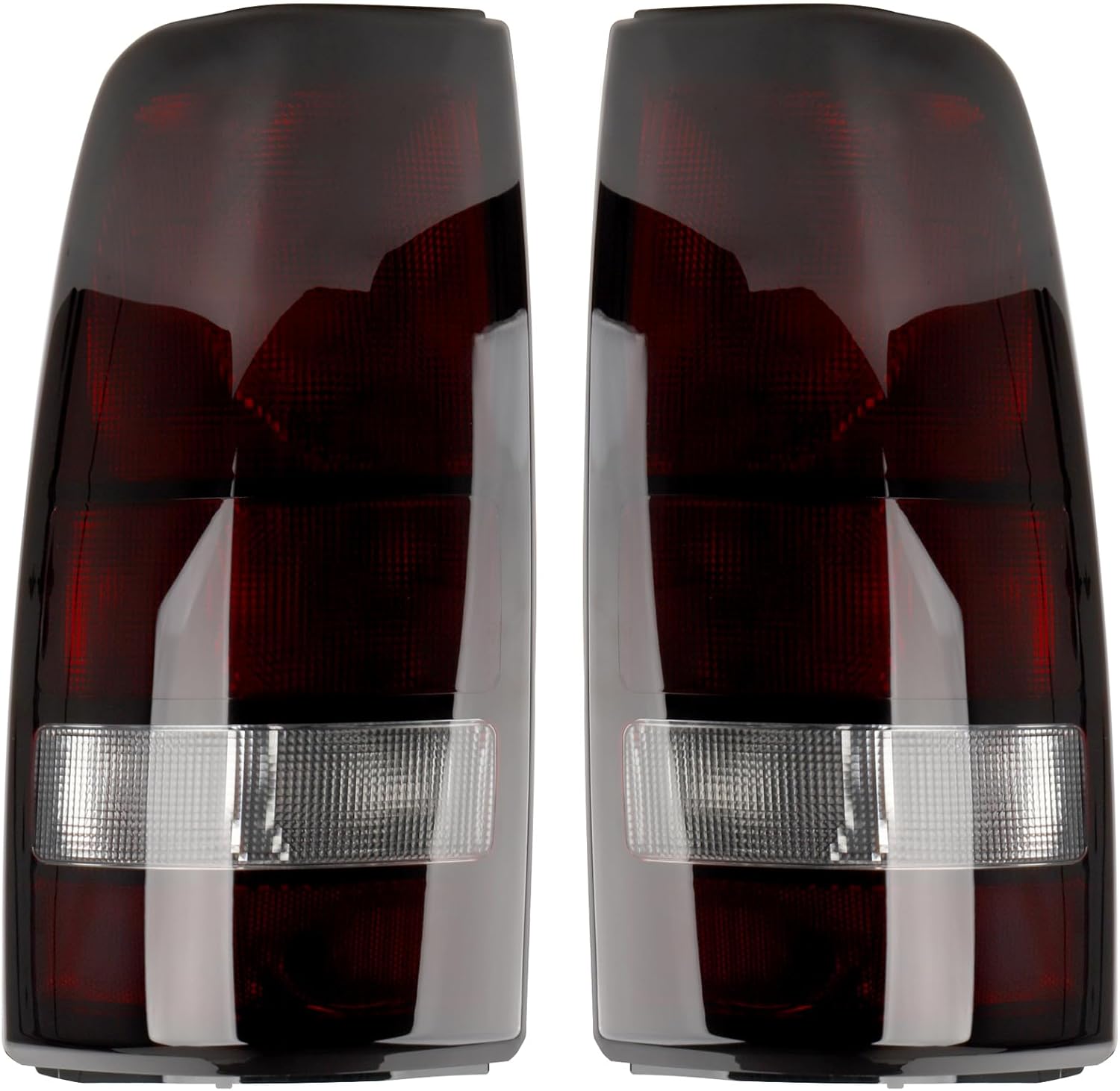 Dark Red Tail Lights Assembly Compatible with 1999-2006 GMC Sierra 1500 2500 3500, for 1999-2002 Chevy Silverado 1500 2500, Driver And Passenger Side Rear Brake Lamps (No bulbs)