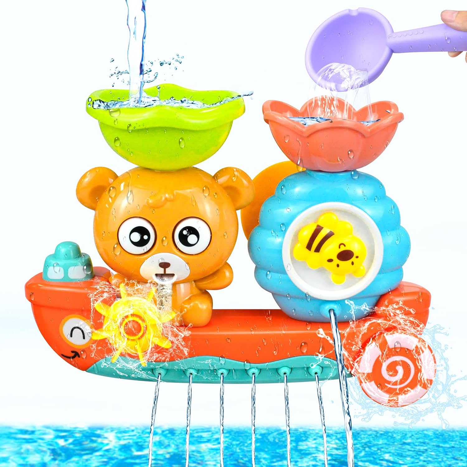 Bath Toys for Toddler,Bath Toys for Babies,Baby Bath Toy for Gifts Age 1-6,Toddler Toys for Boys Girls,Baby Sensory Toys Water Toys Age 1 2 3 Year Old Boys Girls