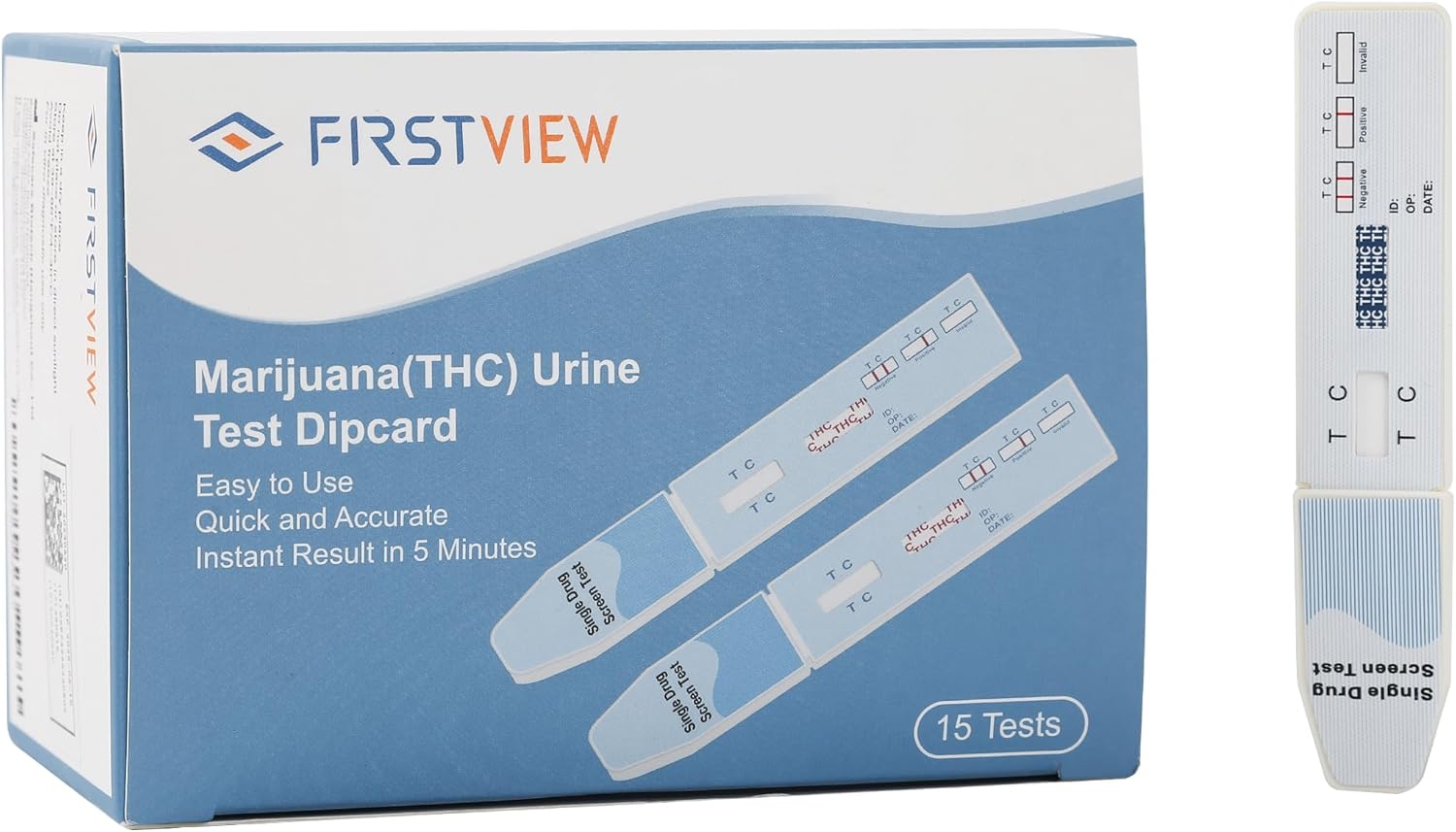 Marijuana Drug Test Kit for Urine - 5-Minute Rapid THC Detection, 15 Test Strips with Easy Read Results Chart, Home & Workplace Use (99% Accurate)