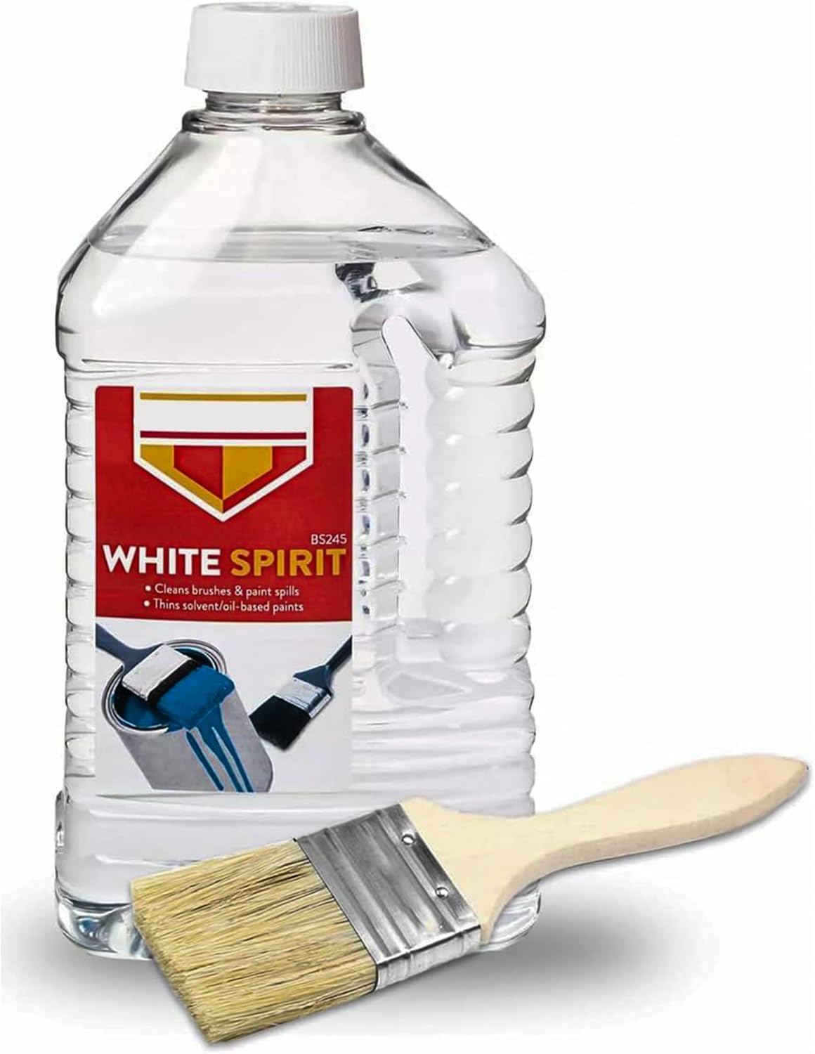 White Spirit 2 litres Multi-Purpose Paint Solvent for Stripping Paint & Cleaning Paint Brushes, Stain Remover, Oil Based Paint Cleaner, Paint Thinners & Solvents - Sold by AXXTAN