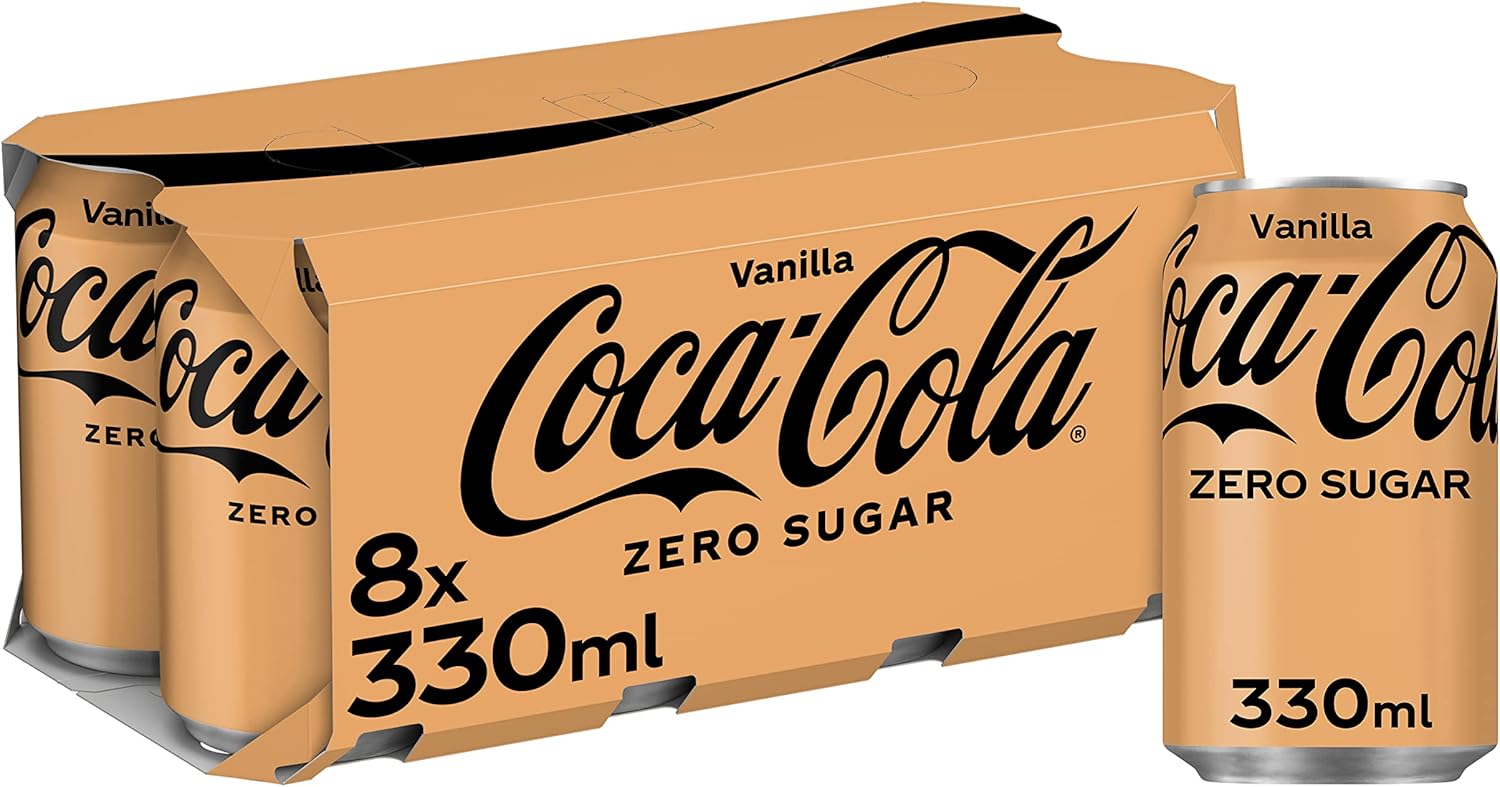 Coca-Cola Zero Sugar Vanilla 8 x 330 ml, Packaging May Vary