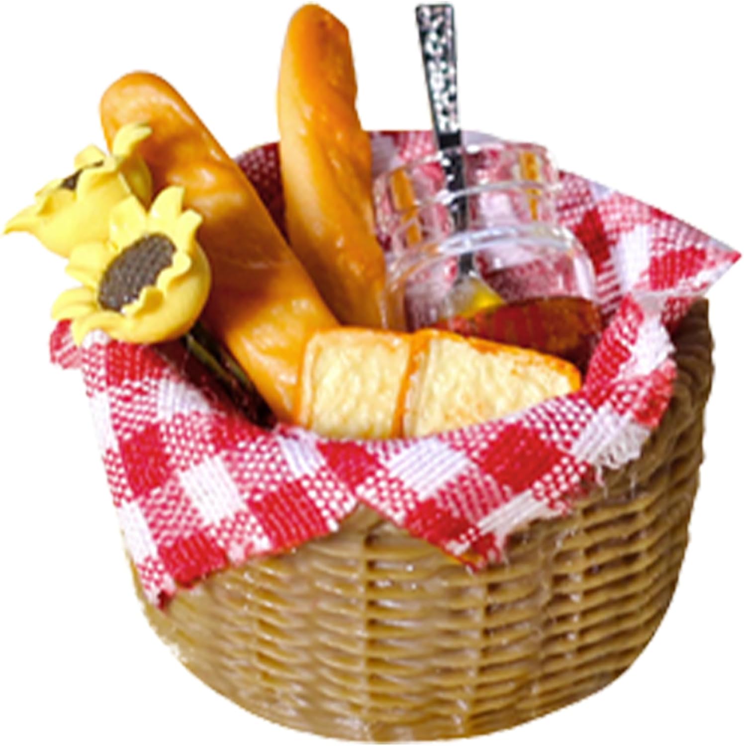 Play Food Toy Food for 1:6 1:12 Dollhouse Doll House Food Realistic Bread Honey Picnic Cloth Play Food Miniatures Dollhouse Accessories Red Multi-Item Party Favor Packs
