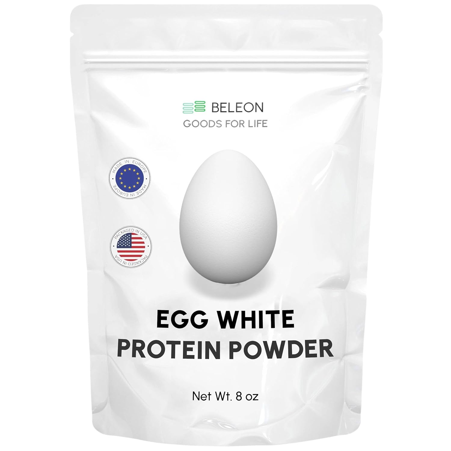 Egg White Protein Powder 8 oz - for Baking, Meringues, Protein Shake, for Cooking Vegetarian, Meat, Fish Products - Made in Europe