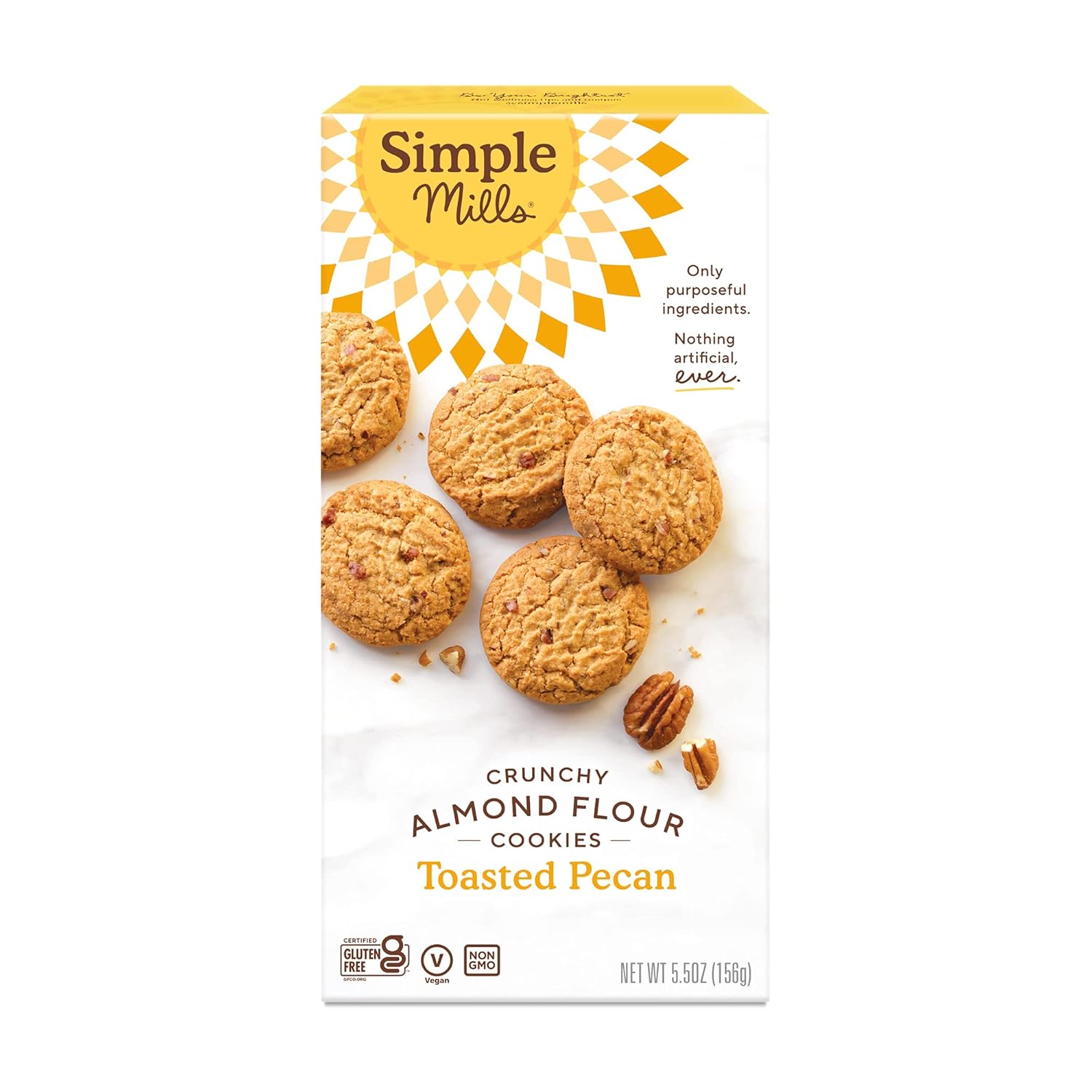 Simple Mills Naturally Gluten Free Crunchy Cookies, Toasted Pecan, 5.5 oz