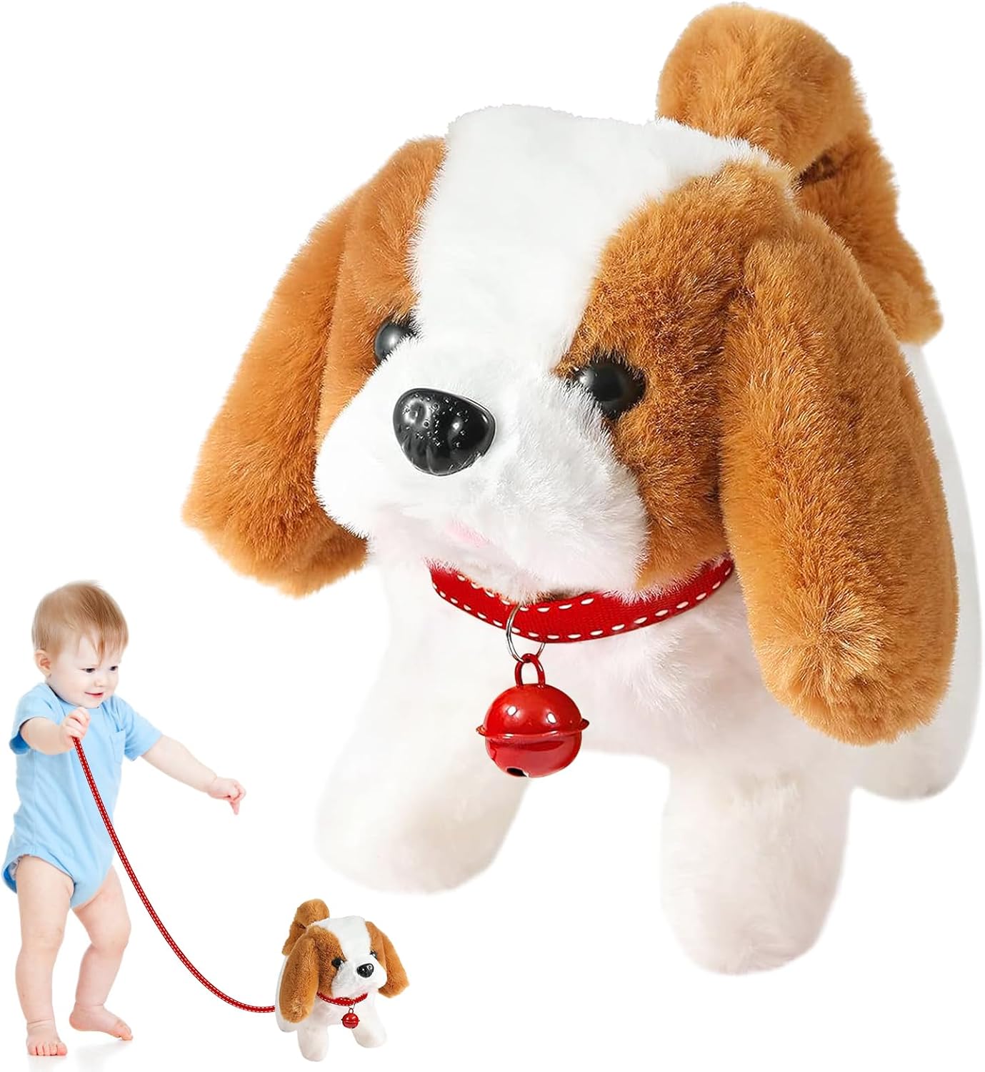 Toy Dogs for 1-3 Year Old Walking DogToys for Kids Age 1 2 3 ToyPuppy Electronic Interactive DogToy Gifts Age 2 3 4 Plush Doys Toy for Boys Girls Kids Birthday Gift Present 1 2 3 4 5 Year Old