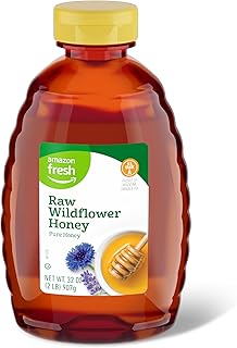 Amazon Fresh, Raw Wildflower Honey, 2 Pound (Pack of 1) (Previously Happy Belly, Packaging May Vary)