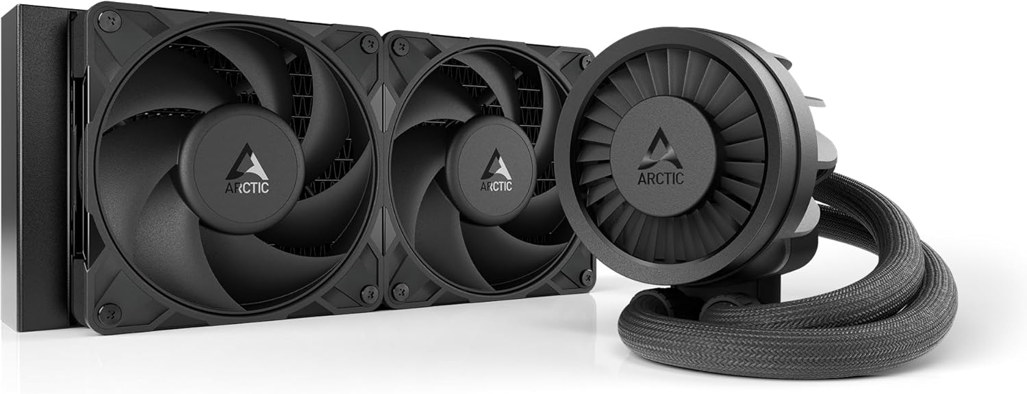 ARCTIC Liquid Freezer III Pro 240 - AIO CPU Cooler, 2 x 120 mm Water Cooling, 38 mm Radiator, PWM Pump, VRM Fan, AMD AM5/AM4, Intel LGA1851/1700 Contact Frame - Black