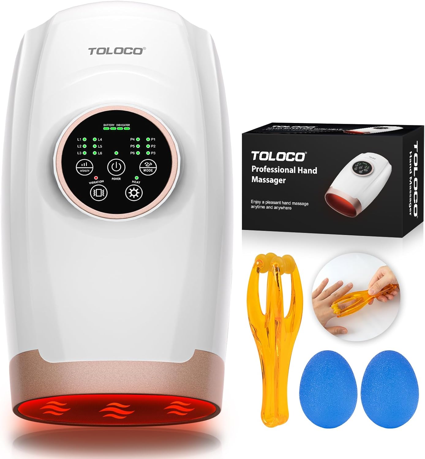 Hand Massager, Cordless Hand Massager with Heat and Air Compression for Arthritis, Pain Relief and Carpal Tunnel, Birthday Christmas Gifts for Women/Men