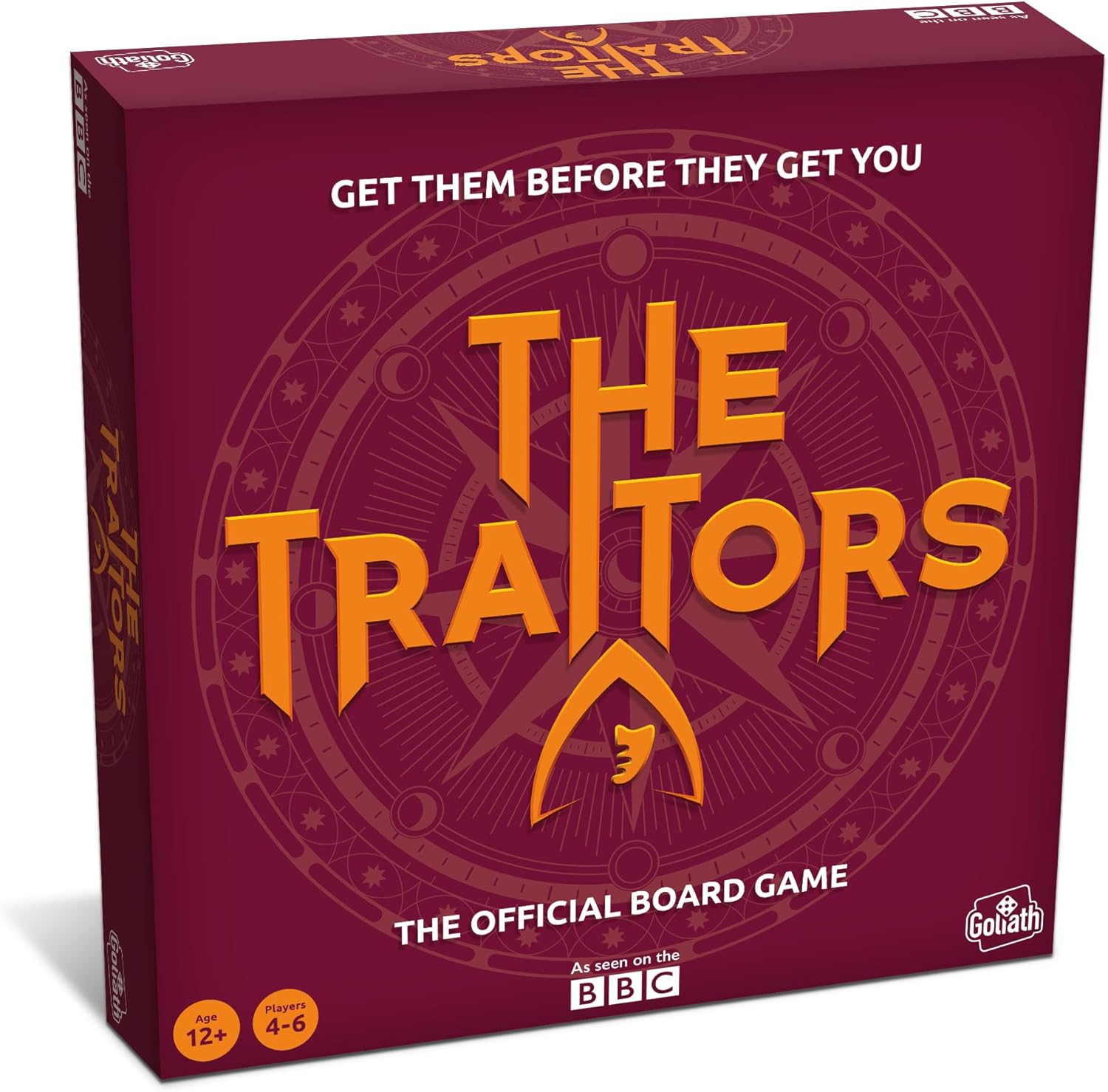 Goliath Games Presents: The Traitors - Official Board Game | Based on the Hit BBC Show | Can the Faithfuls Catch the Traitor? | For 4-6 Players | Ages 12+